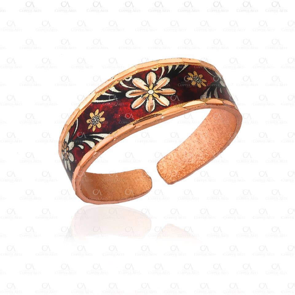 RNF 05 Ruby Red Flower Ring