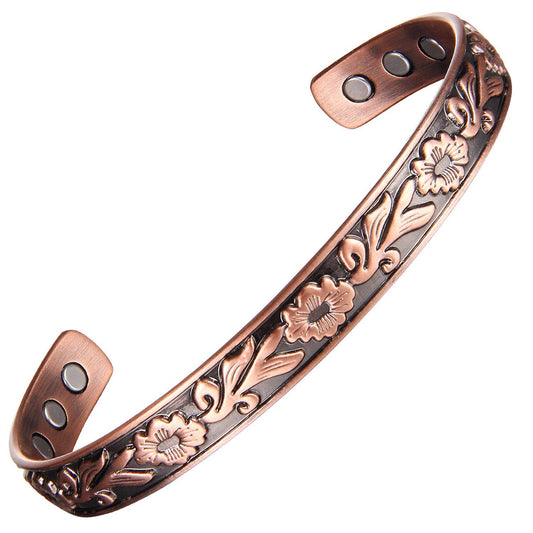 P 22 Copper Floral  Bracelet for arthritis