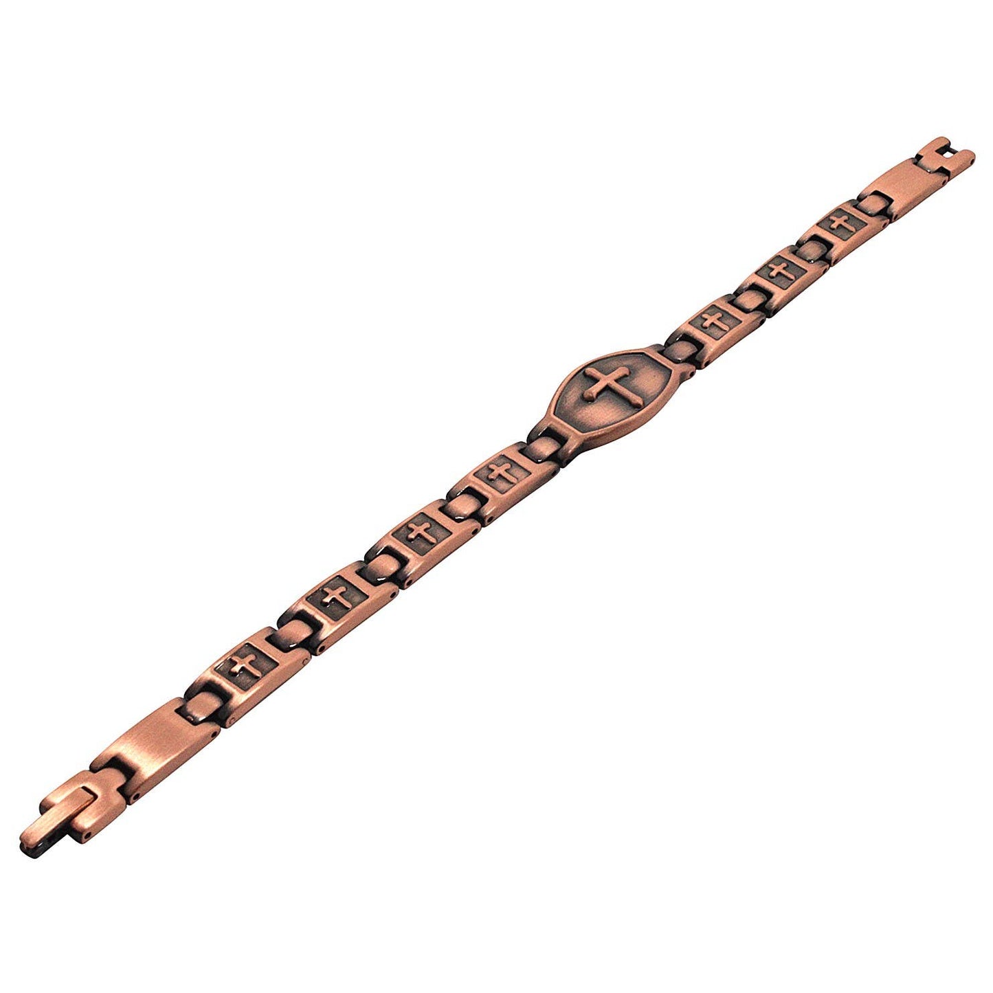 LM 06 Link Copper Cross design Magnetic Bracelet