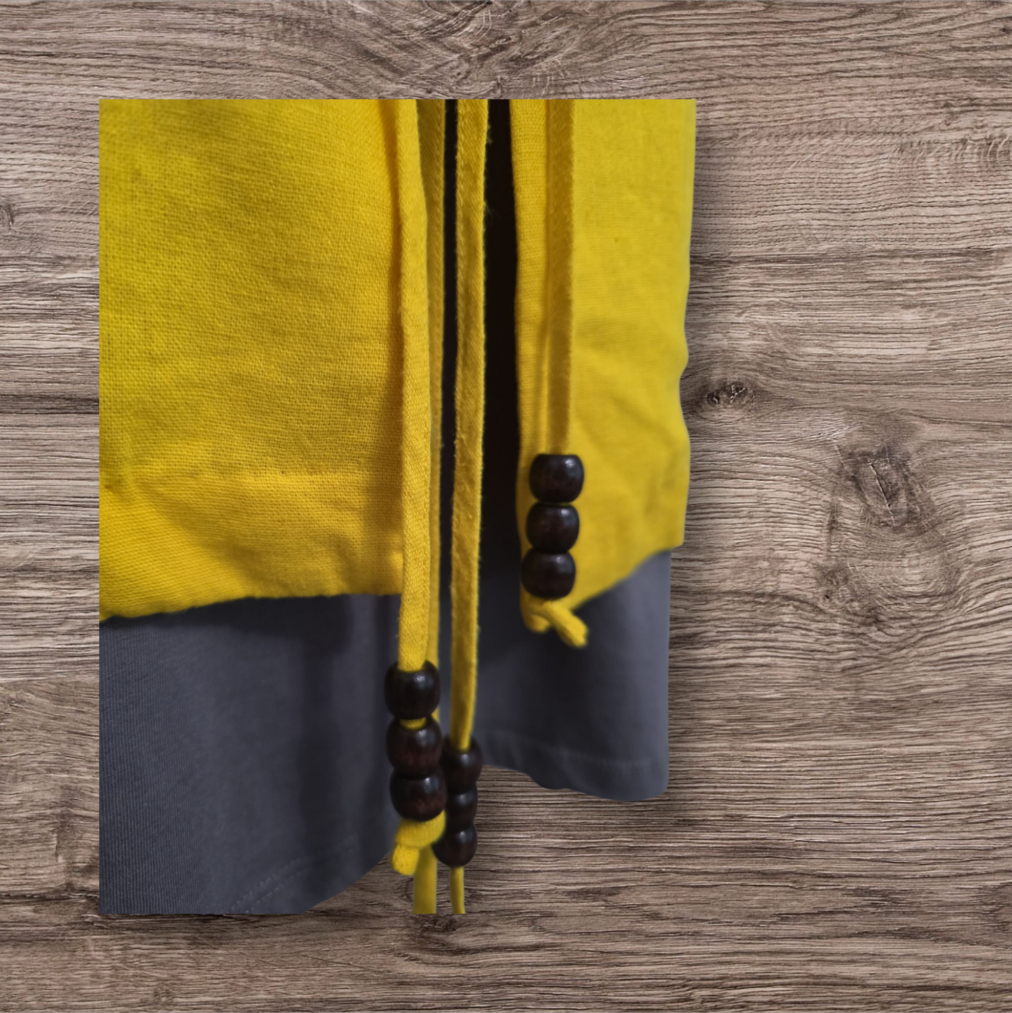 Linen Top with beautiful wooden beads