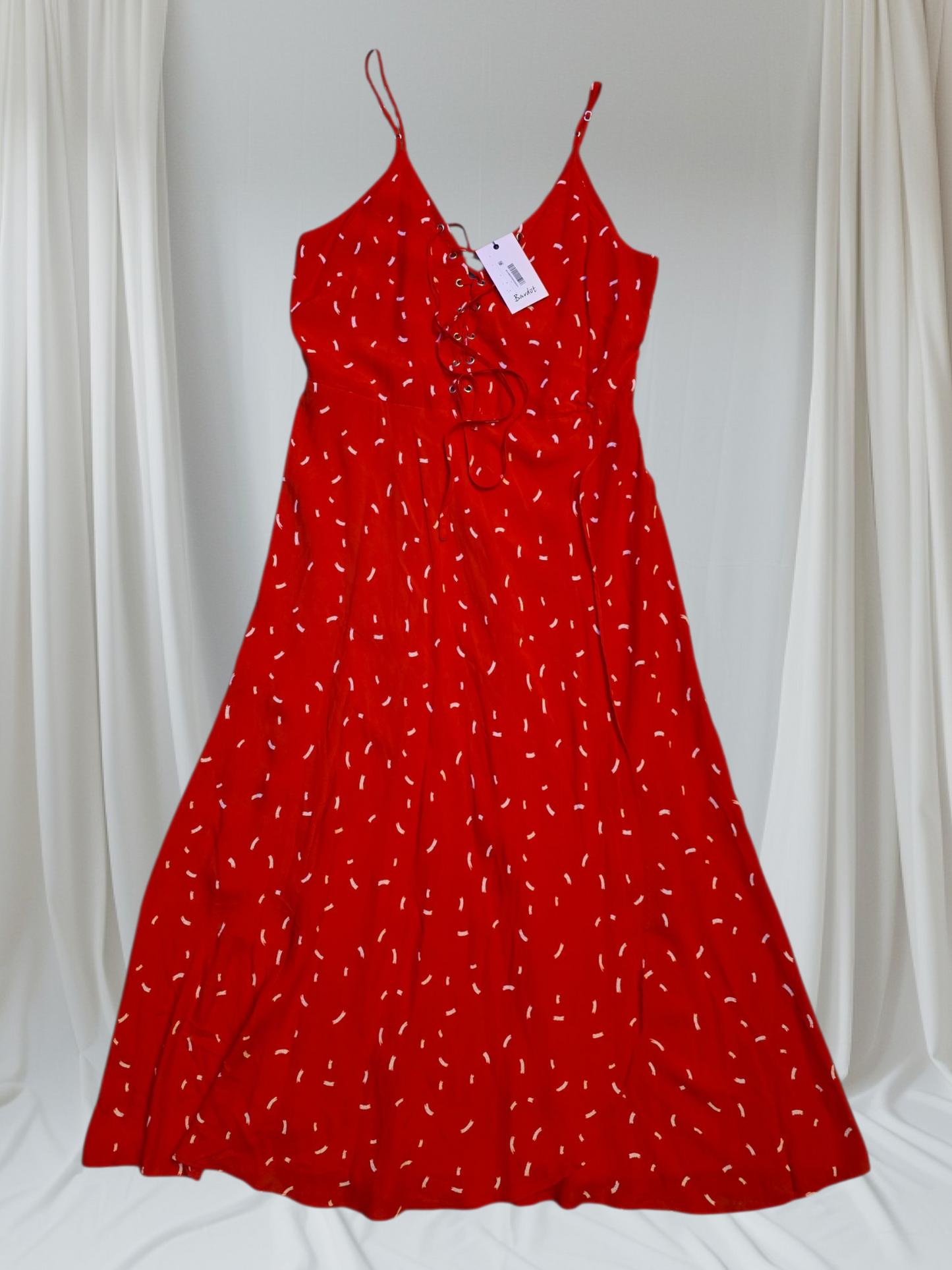 Bardot Red Maxi Wrap Style Dress