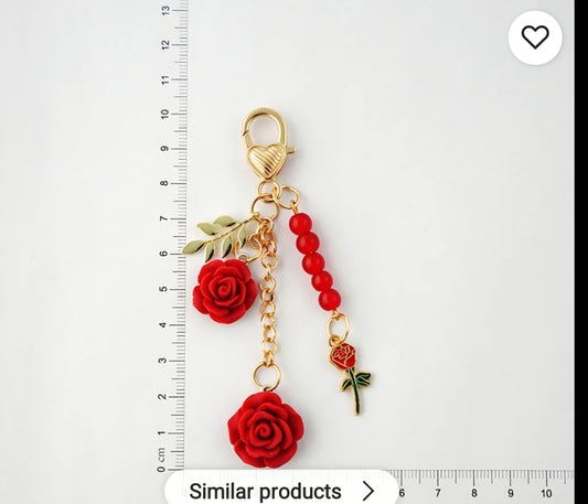Roses Bag Charm/ Keychain