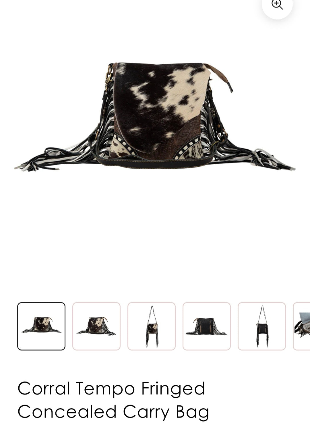 Corral Tempo Fringed Concealed  Carry Bag