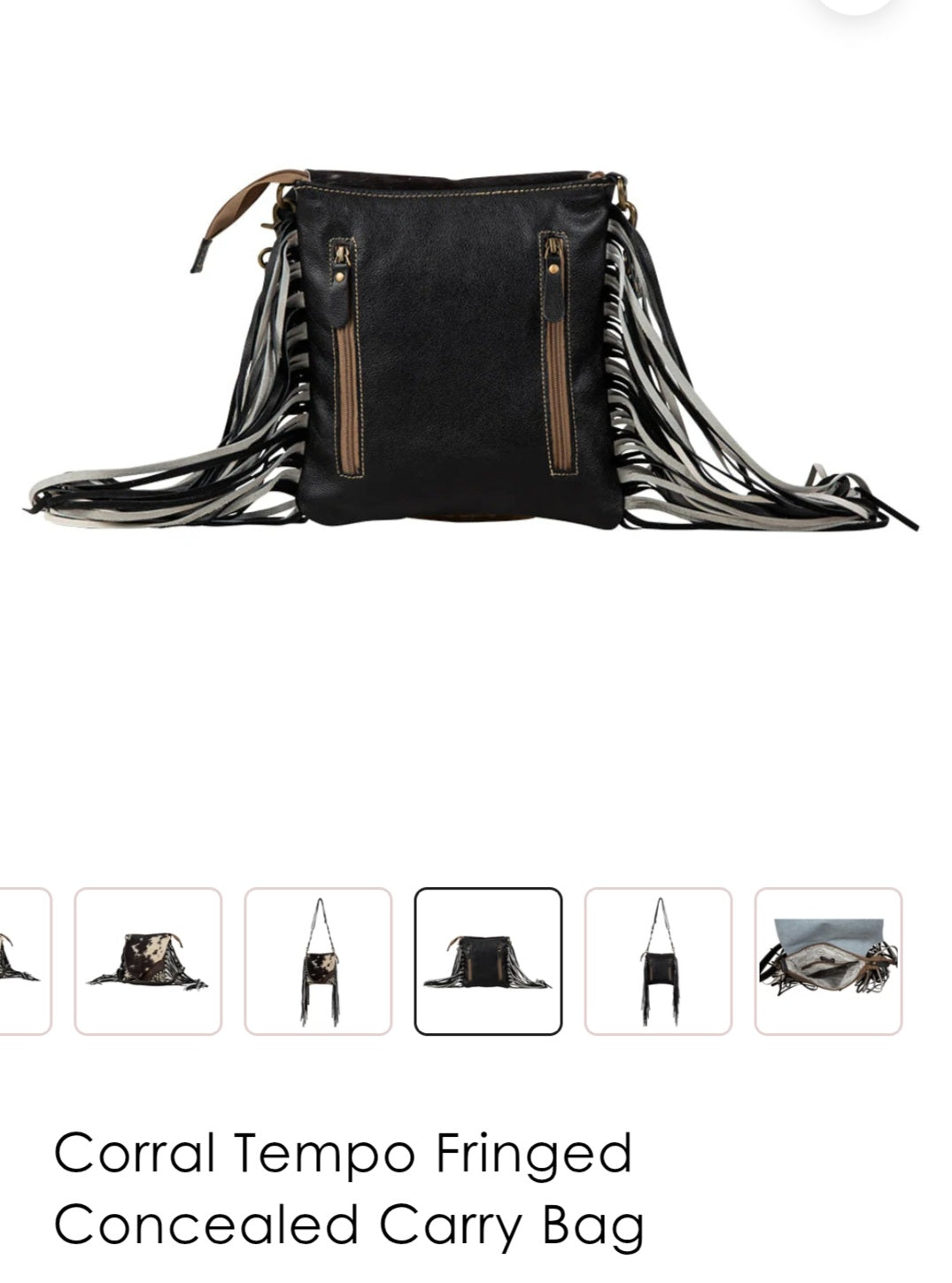 Corral Tempo Fringed Concealed  Carry Bag