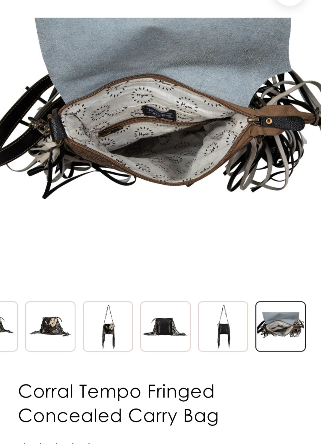 Corral Tempo Fringed Concealed  Carry Bag