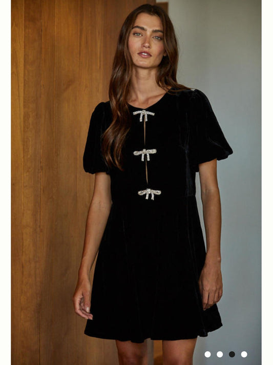 Velvet Sparkle Box Mini Dress