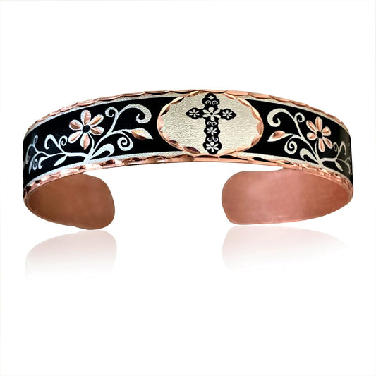 BNS 99 Cross narrow cuff bracelet