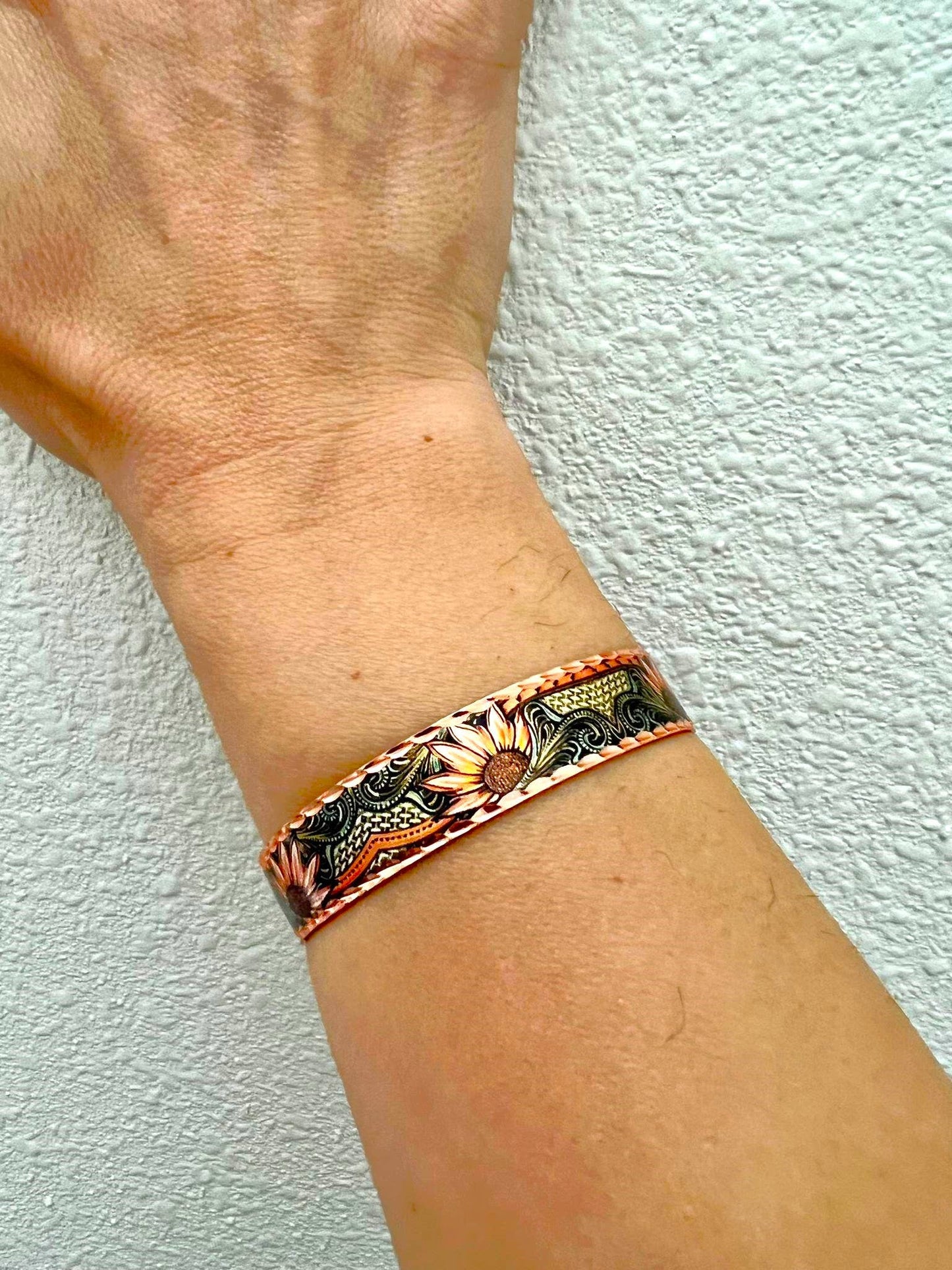 BNS 45 Native  Sunflowers  Narrow Bracelet
