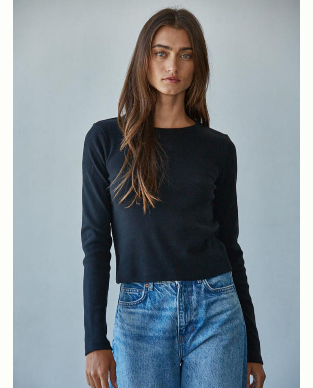 Everyday Crop Long Sleeve Knit